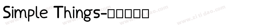 Simple Things字体转换